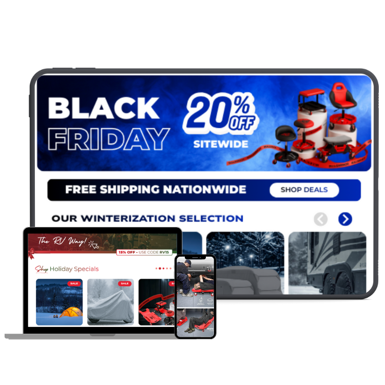 Modern RV Parts Storefront Design