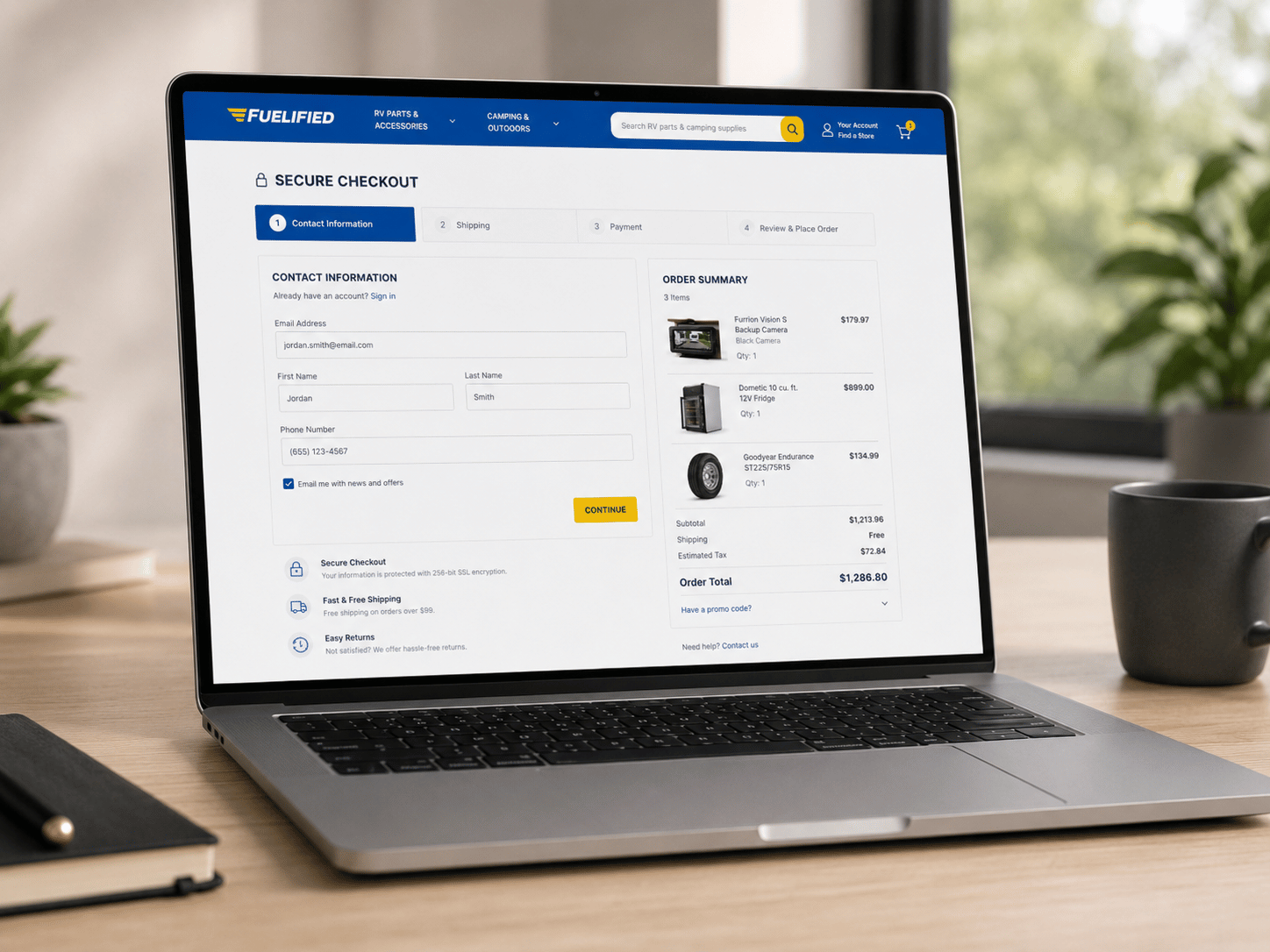 Expand your revenue anytime, anywhere - multiple branded RV parts storefronts