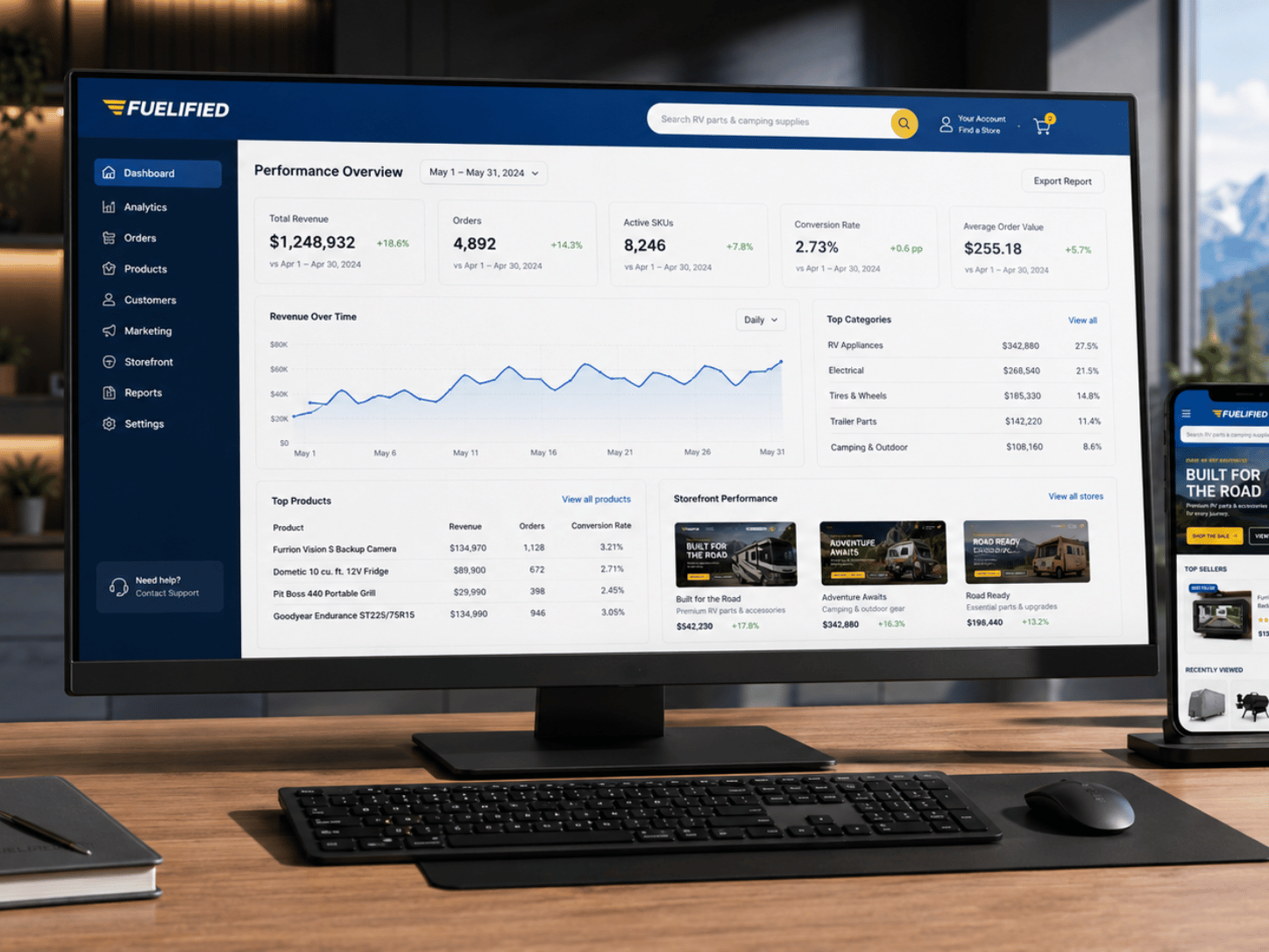 Fuelified dealer-branded parts store demo